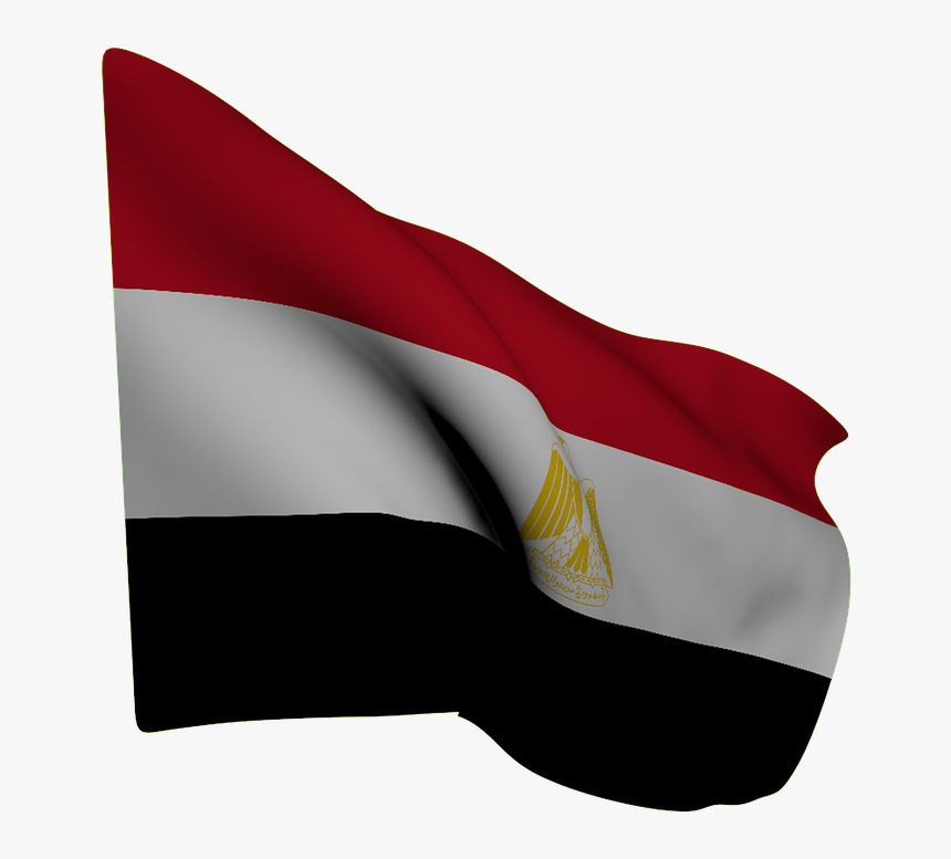 Bandera Egipto, Franjas, Roja, Blanca, Negra, Simbolo - Bendera Merah Putih Hitam, HD Png Download
