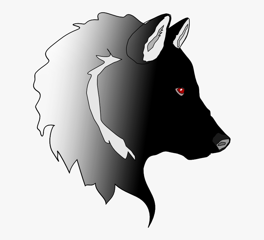 Boar,illustration,black And White,livestock,clip Art - Desenho De Um Lobo Preto, HD Png Download