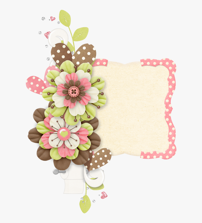 Rosimeri Andrade Pottyanimalgirlclusters Spring Flowers - Design Cute Flower Border, HD Png Download