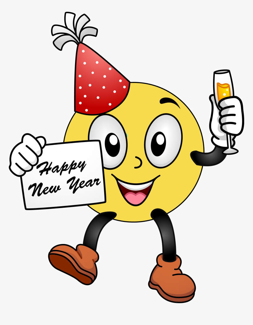 Happy New Year 2019 Smiley, HD Png Download