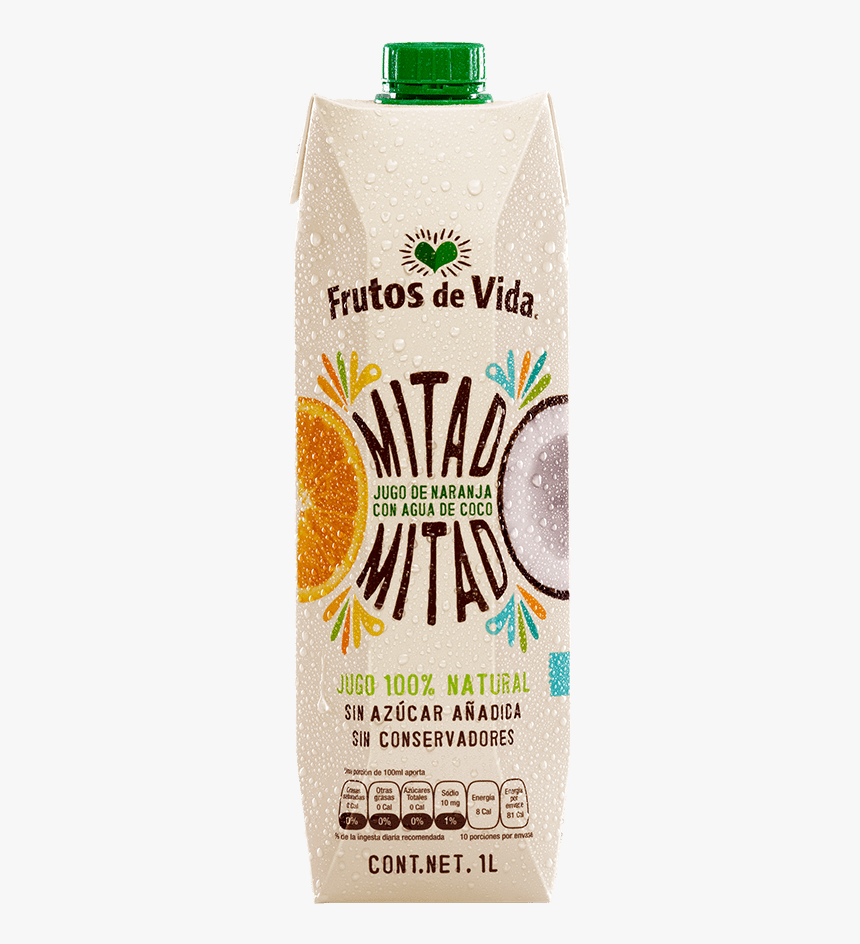 Jugo De Naranja Y Agua De Coco - Bottle, HD Png Download