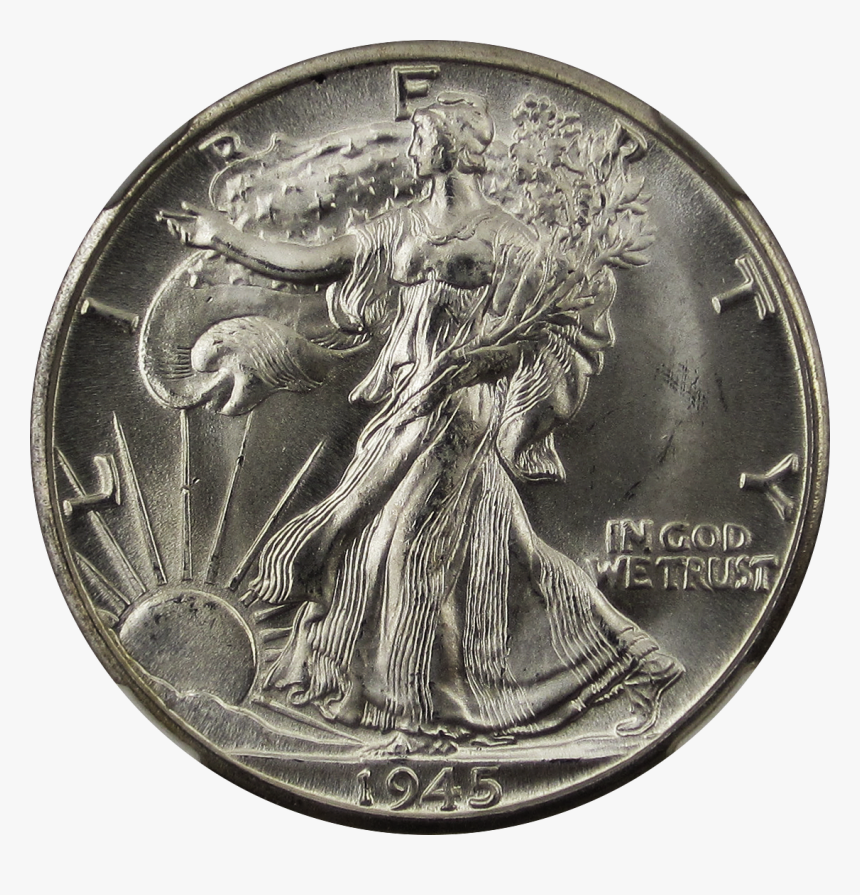 Walking Liberty Half Dollar 1945d Obverse - Walking Liberty Half Dollar, HD Png Download