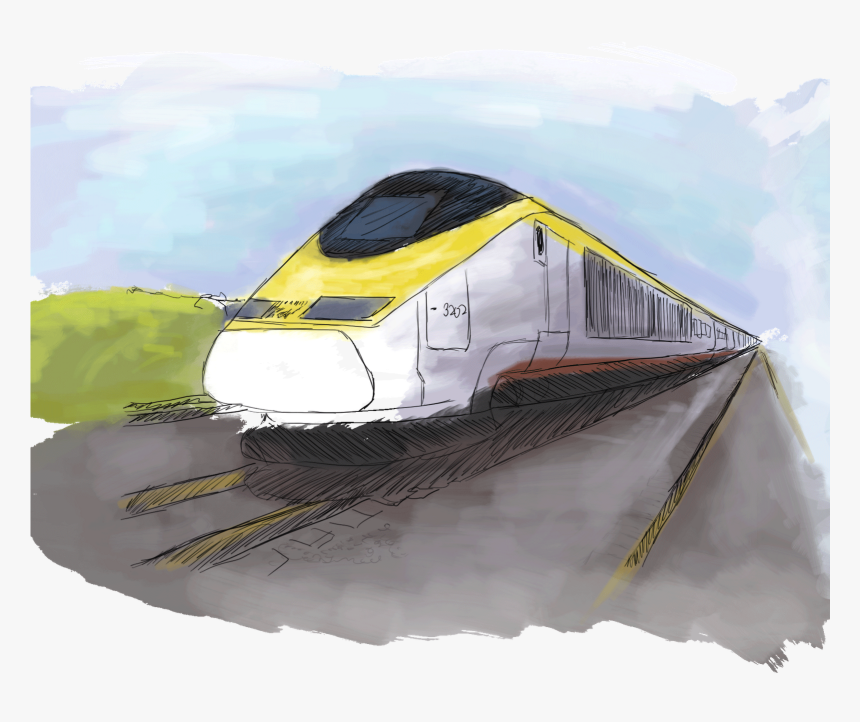 Bullet Train , Png Download - Painting, Transparent Png