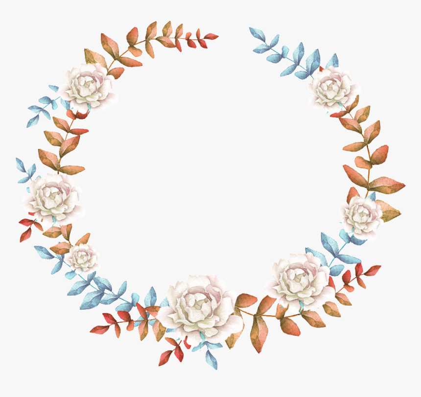 Leaf Wreath Png Transparent About Watercolor,green,autumn - Portable Network Graphics, Png Download