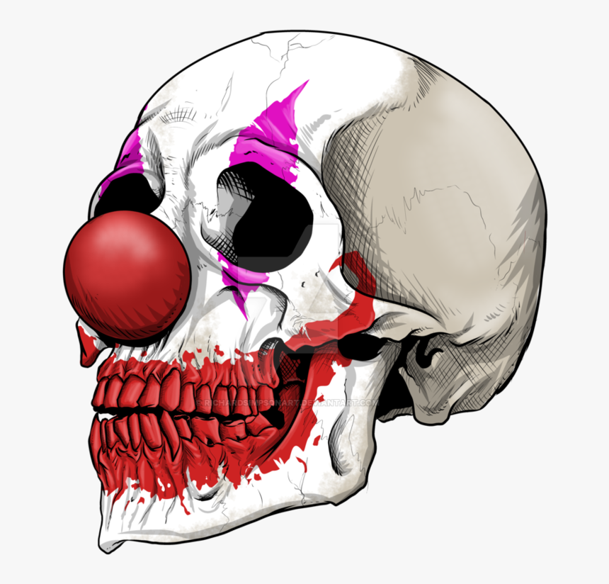 Drawing Clowns Skull - Skull Clown, HD Png Download
