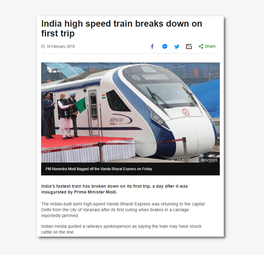 821746871-17 - Vande Bharat Express A Bullet Train, HD Png Download