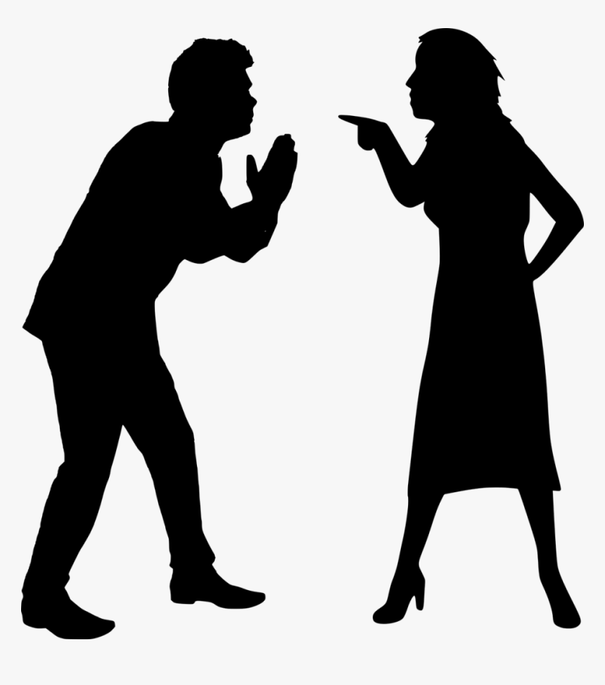 Silhouette, Sorry, Forgive, Angry, Apologize, Apology - Silhouette Of Two People Fighting, HD Png Download