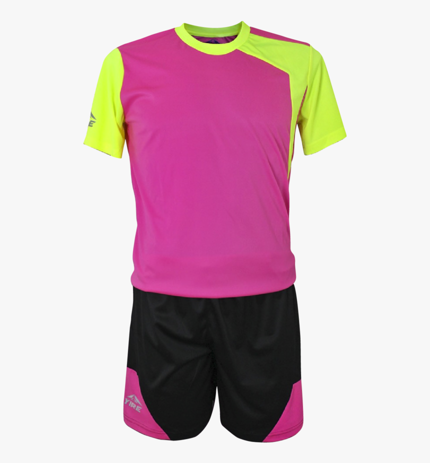 Kit Deportivo Duocolor Especial Rosa/negro/verde Neón - Board Short, HD Png Download