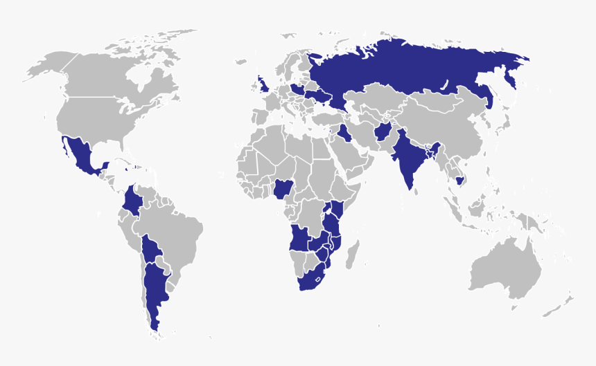 World Map Png - Uk And India Map, Transparent Png