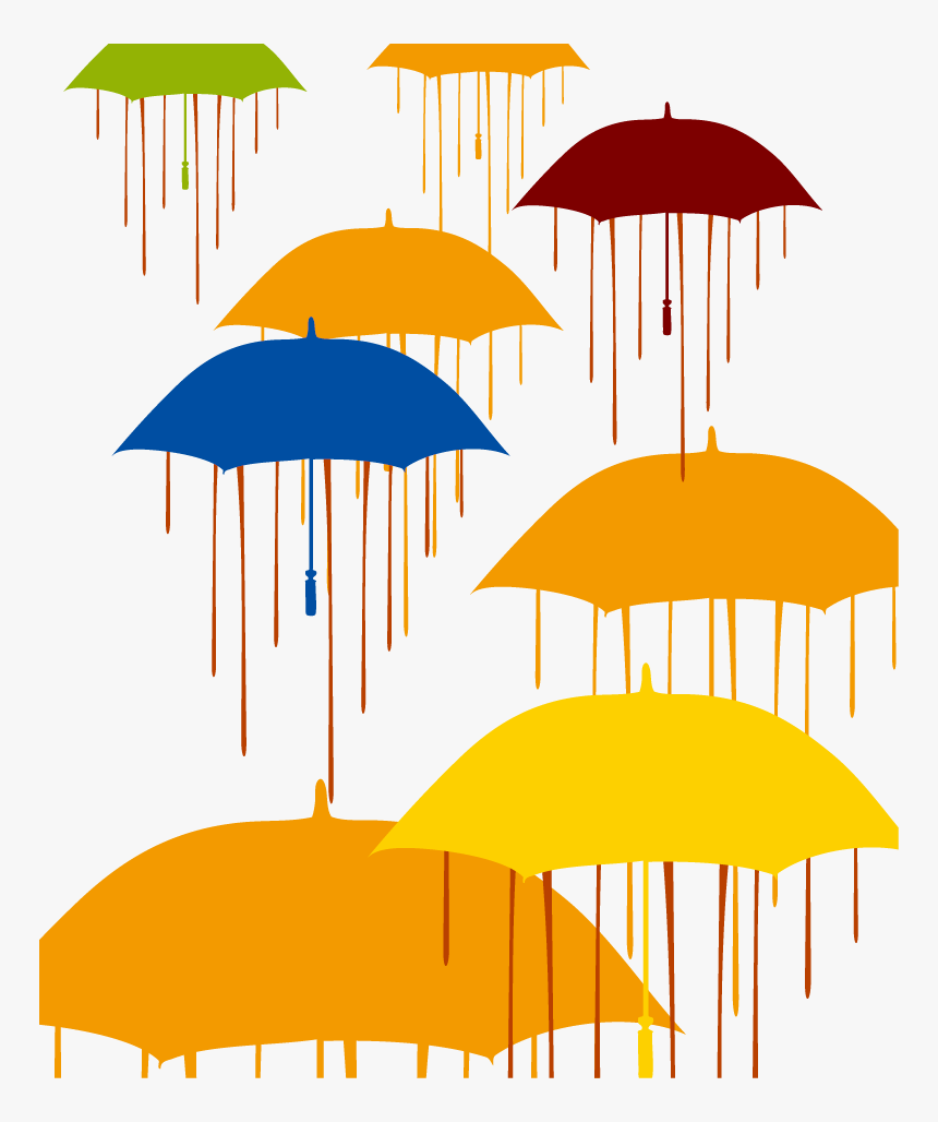 Transparent Umbrella Png - Rain Vector, Png Download