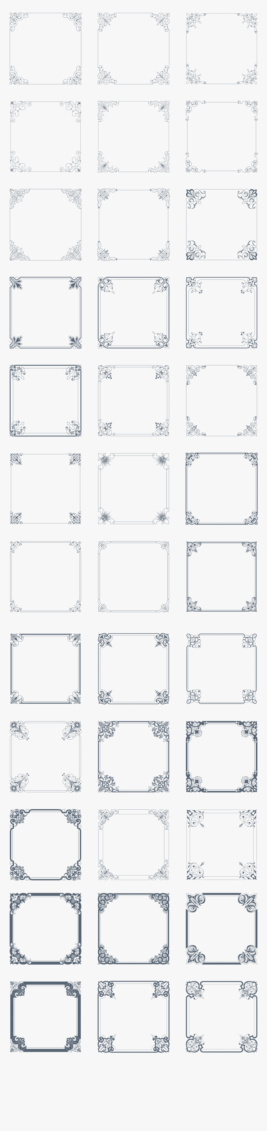 Preview All The Vintage Vector Borders, Carefully Traced - Ink, HD Png Download