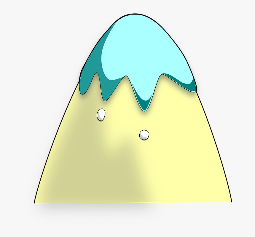 Azul, Montaña, Amarillo, Glaciar, Snow, Arriba - Illustration, HD Png Download