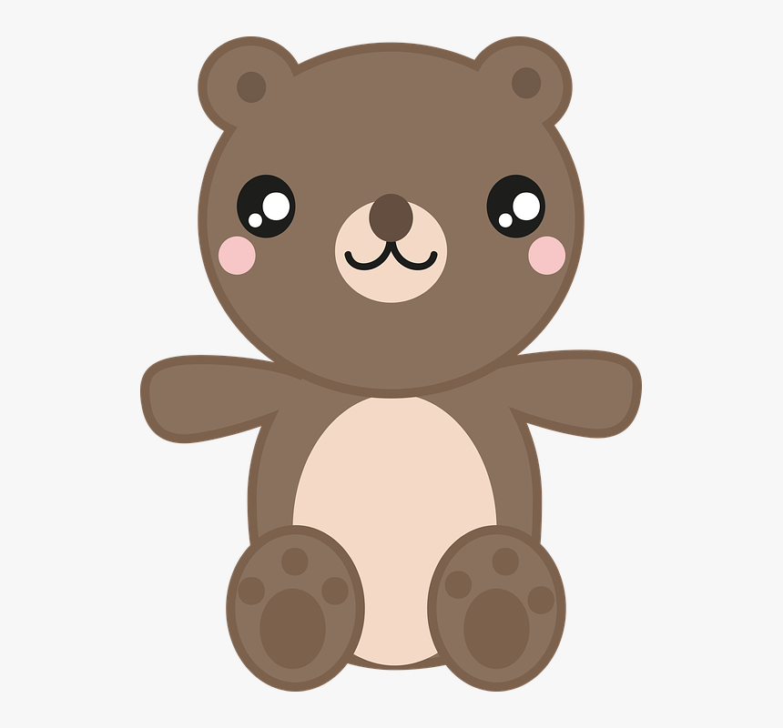 Oso, Lindo, Peluche, Dibujo, Bosque, Campo, Montaña - Vẽ Con Gấu Dễ Thương, HD Png Download