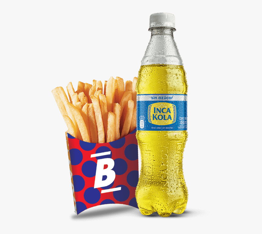 Papas Fritas Medianas Gaseosa , Png Download - Inca Kola Sin Azucar, Transparent Png