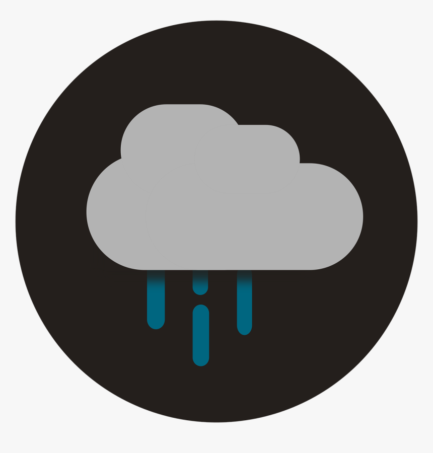 Rain, Icon, Flat, Flat Design, Weather, Storm, Clouds - Rain Flat Design, HD Png Download