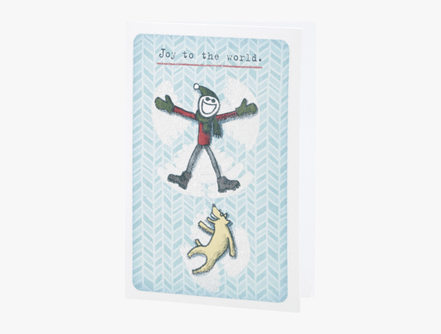 Jake & Rocket Snow Angel Holiday Card - Cartoon, HD Png Download