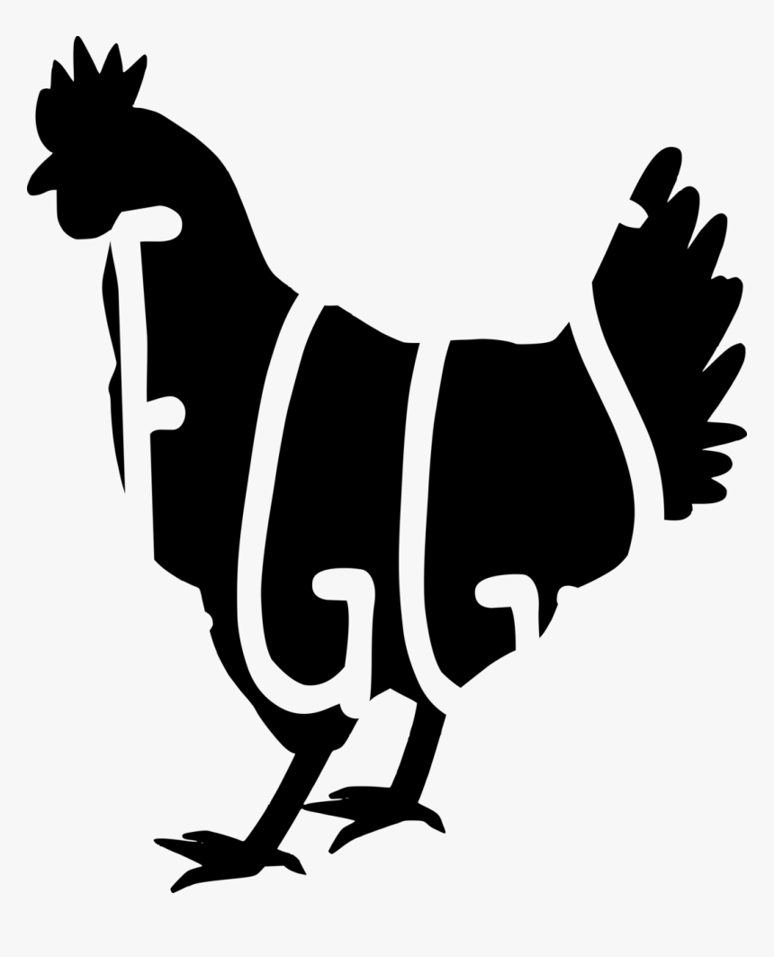 Chicken Silhouette Png -eggs And Chicken Silhouette - Transparent Hen Silhouette Png, Png Download