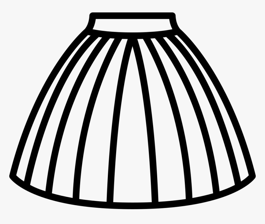 Tulle Skirt - Skirts Clipart Black And White, HD Png Download