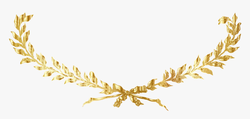 Laurel, Wreath, Gold, Decorative, Decoration - Gold Laurel Wreath Png, Transparent Png
