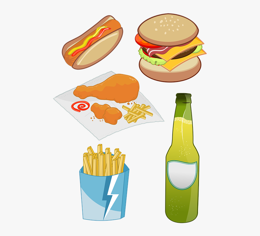 Comidas Rápidas, Bebidas Gaseosas, Insalubres - Imagenes De Comidas Y Bebidas, HD Png Download
