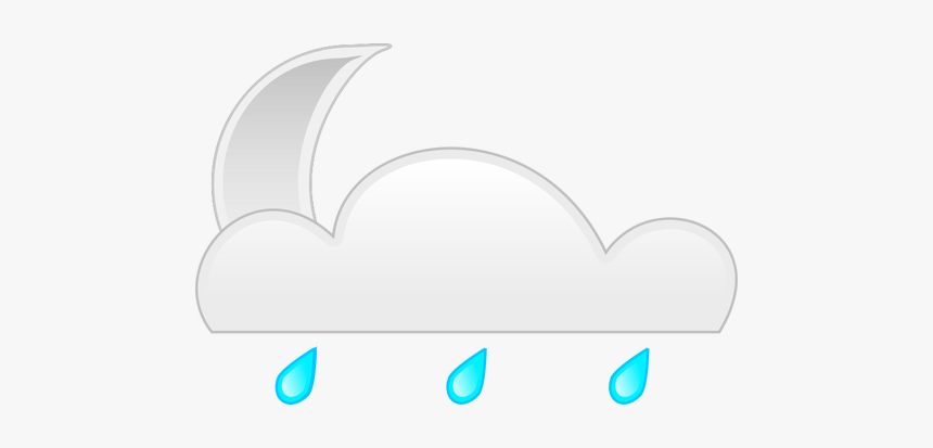Vector Graphics Of Pastel Colored Rainy Cloud Sign - Cloud Clip Art, HD Png Download