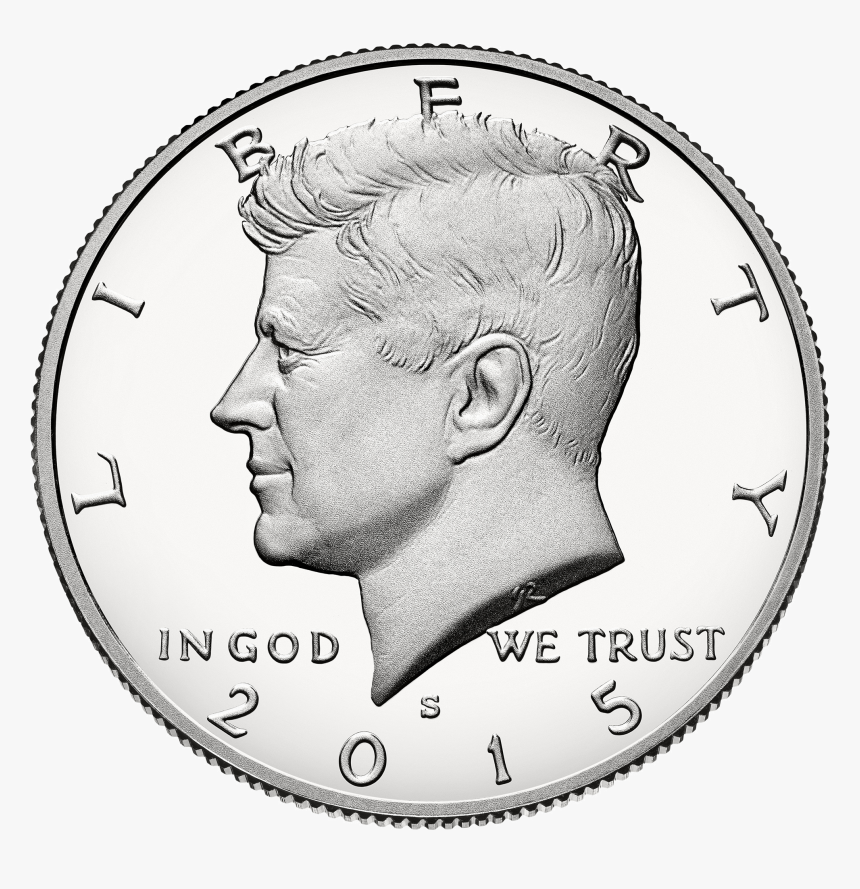 Us Half Dollar Obverse 2015 - 2018 Kennedy Half Dollar, HD Png Download