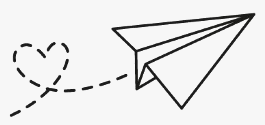 Heart Fly Paperplane Cute Love Iloveyou Fre - Transparent Paper Airplane Aesthetic, HD Png Download