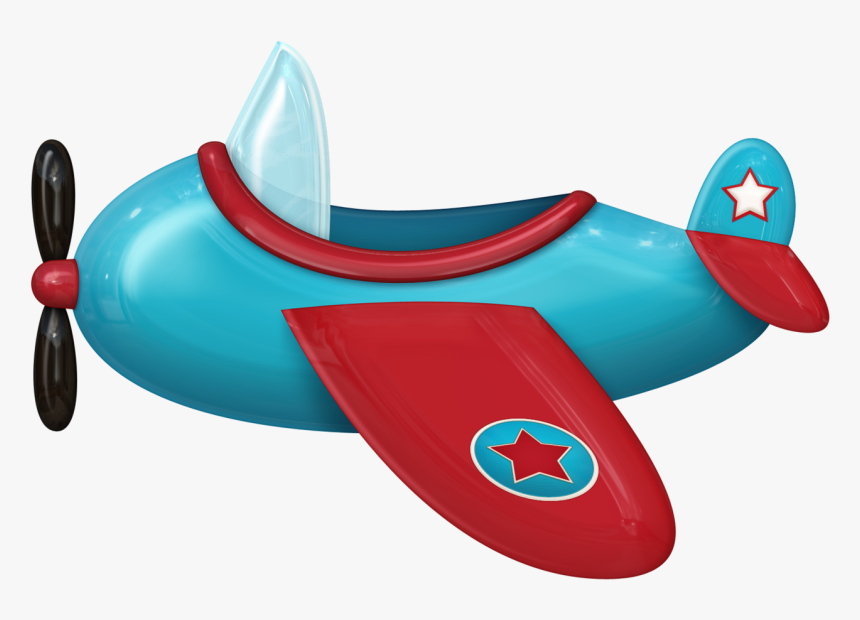 Cartoon Red And Blue Airplane, HD Png Download
