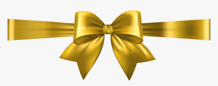 Transparent Bow - Transparent Gold Bow Png, Png Download