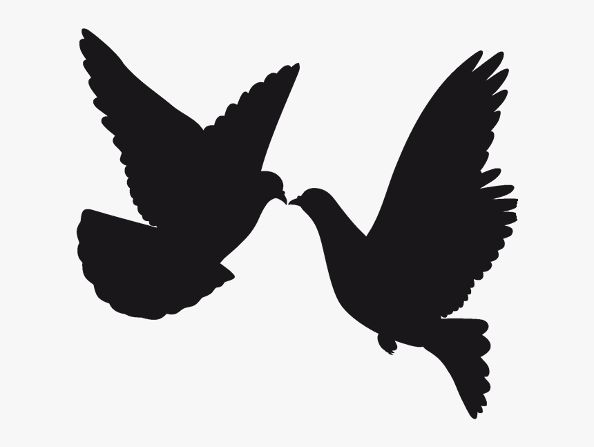 Wedding Party Silhouette Png Download - Silueta De Palomas Volando, Transparent Png