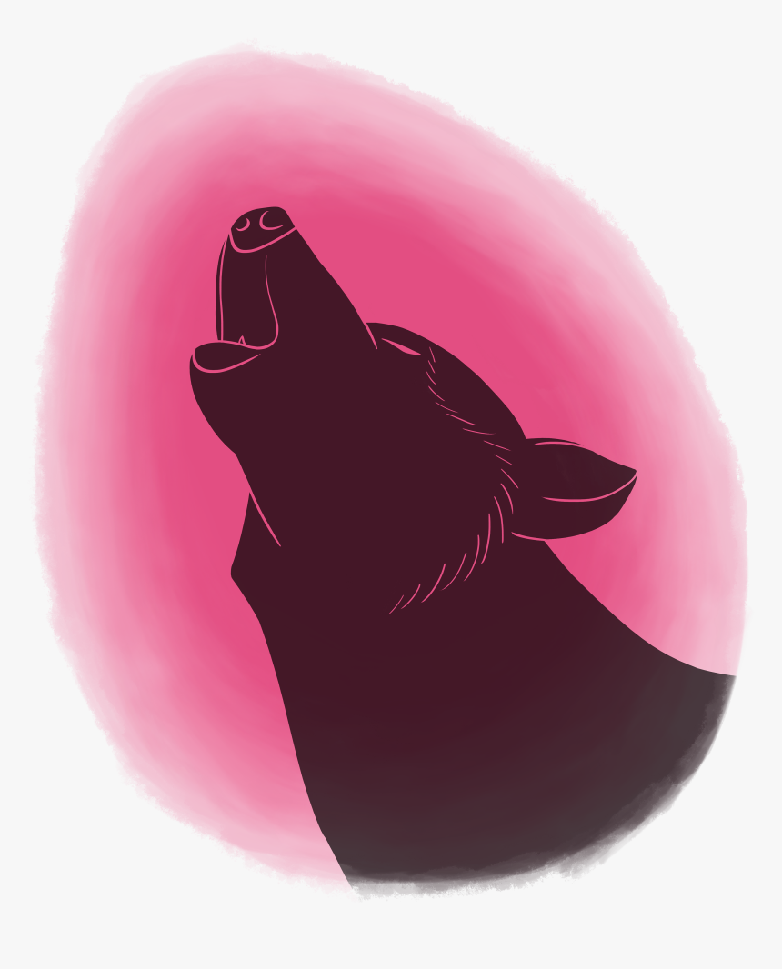 Howling Wolf Silhouette - Illustration, HD Png Download