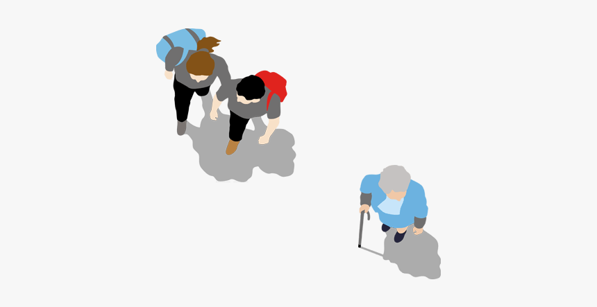 People Walking - Cartoon, HD Png Download