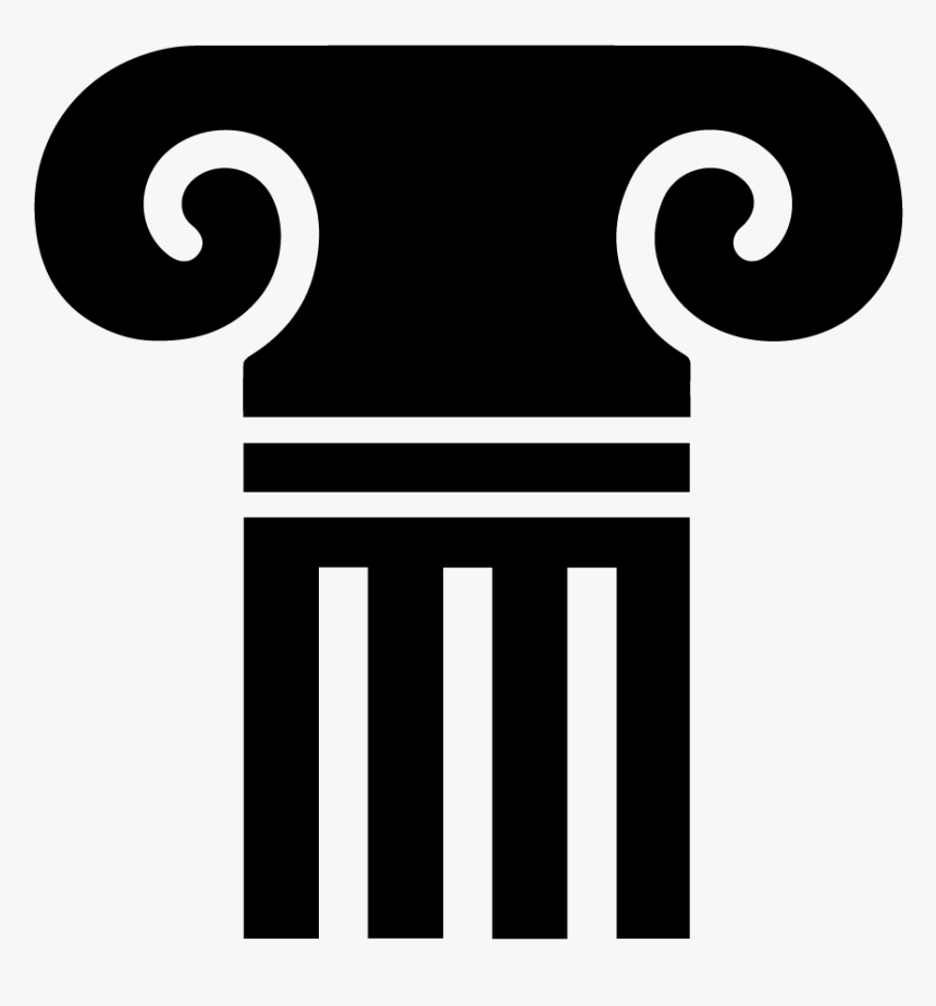Greek Column Icon - White Pillar Icon Png, Transparent Png