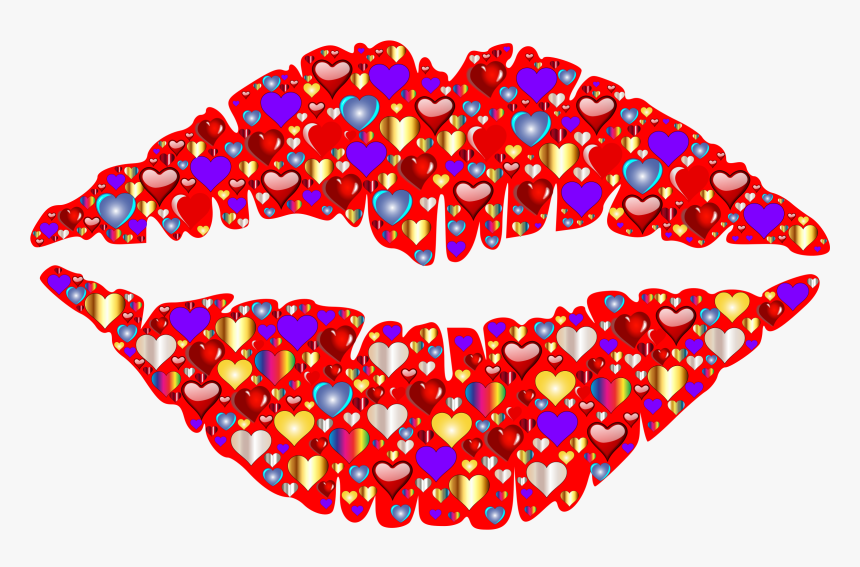 Heart, Lips, Kiss, Romance, Passion, Valentine, Girl - Valentine Lips Clip Art, HD Png Download