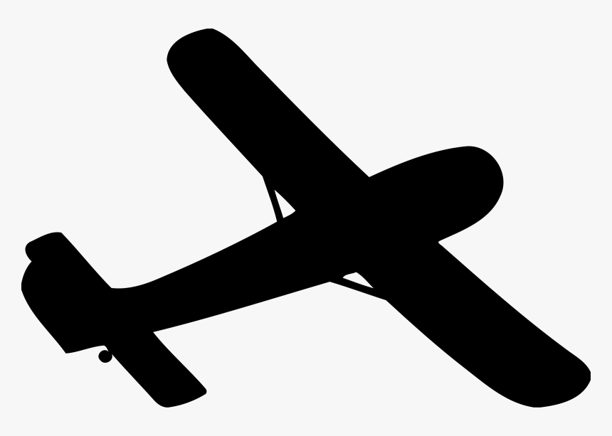 Airplane Aircraft Silhouette Clip Art - Glider Plane Silhouette, HD Png Download