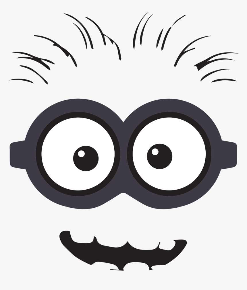 Happy Birthday Silhouette At - Minion Eye Clipart Black And White, HD Png Download