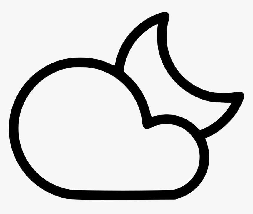 Night Cloud Cloudy Moon - Cloud, HD Png Download
