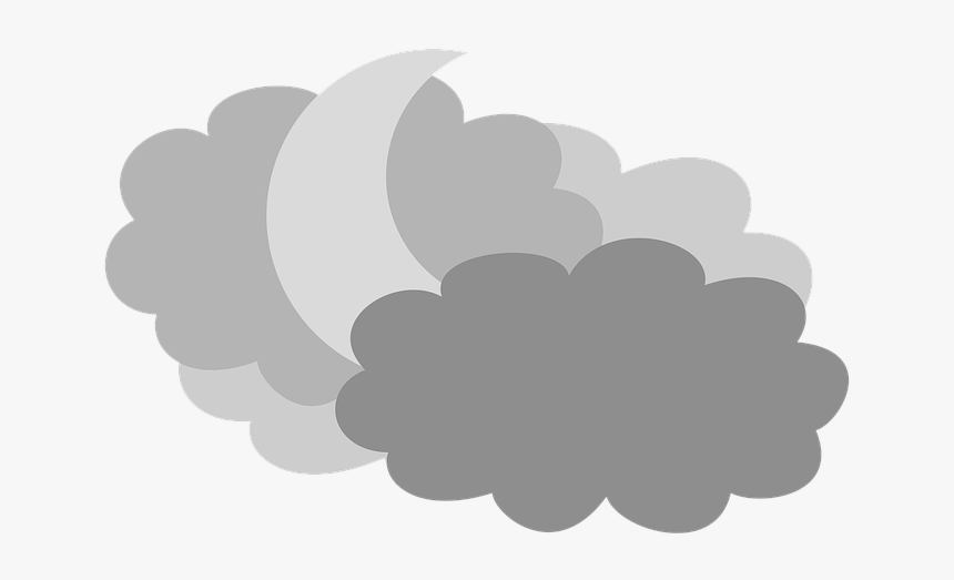 Moon In The Clouds, Night Sky, Weather Forecast, Night - Windy Weather Png, Transparent Png