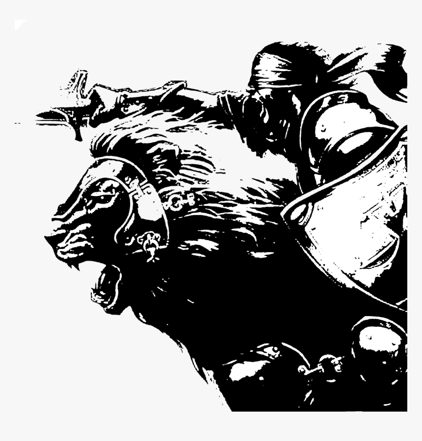 Lion Drawing Linear Free Picture - Illustration, HD Png Download