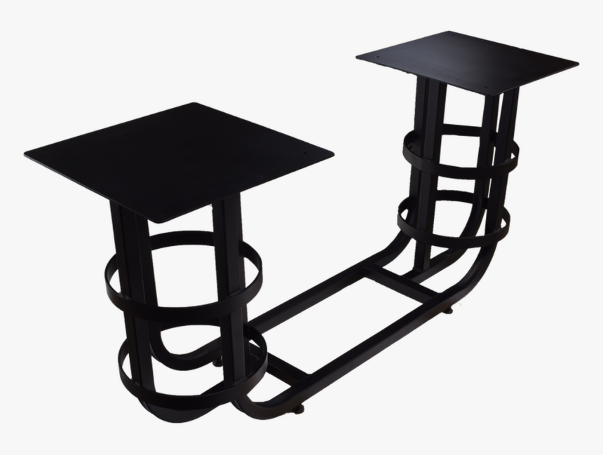Textured Matte Black Powder Coat Finished Metal Table - Iron, HD Png Download