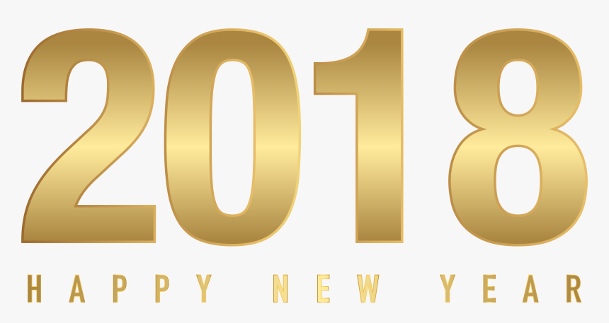 2018 Happy New Year Gold Png, Transparent Png