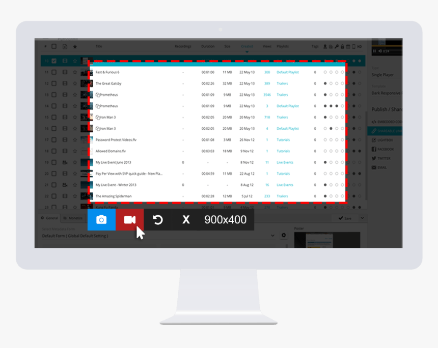 Download Screenrec - Computer Monitor, HD Png Download