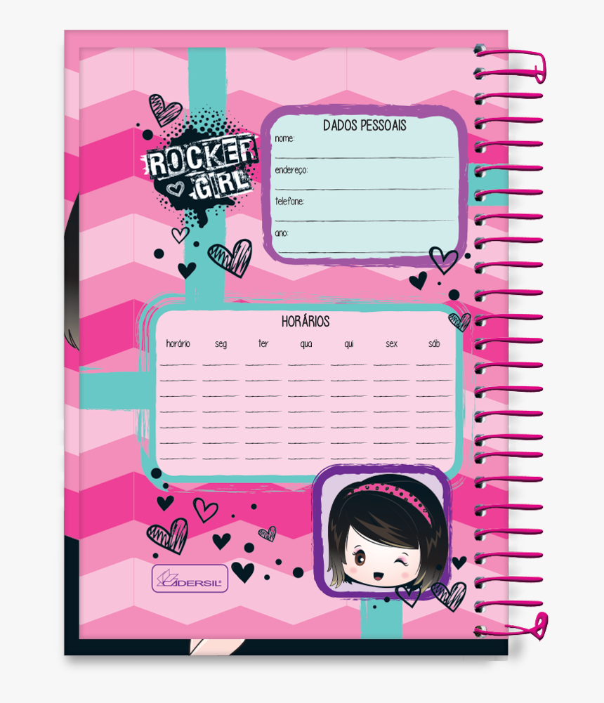 Guarda Com Dados Pessoais E Anotações Miolo Decorado - Dados Pessoais Para Caderno, HD Png Download