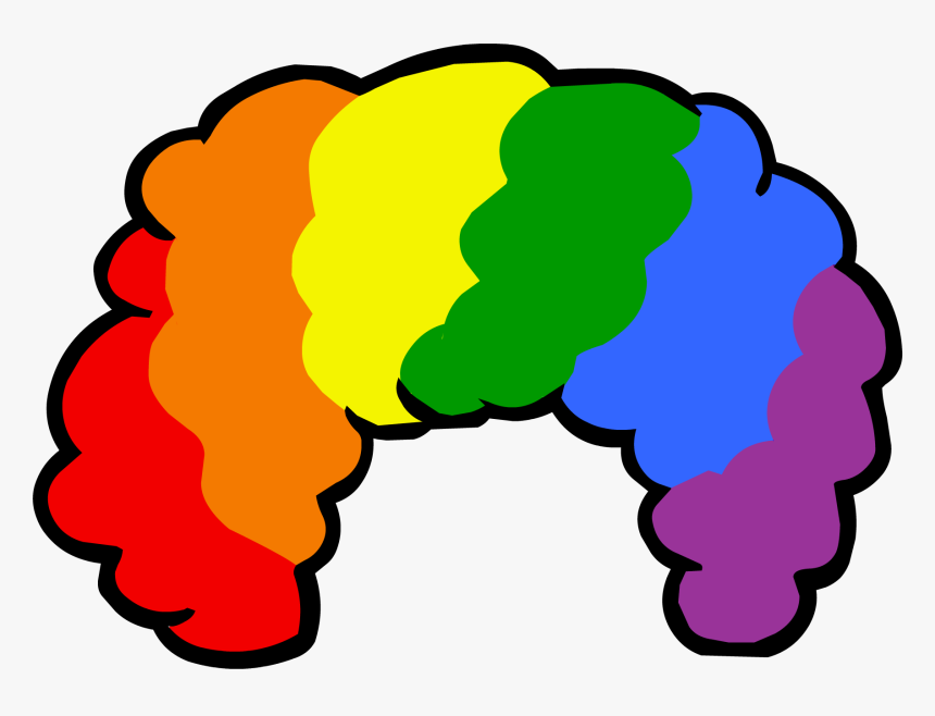 Hair Clipart Vector - Clown Wig Transparent Background, HD Png Download