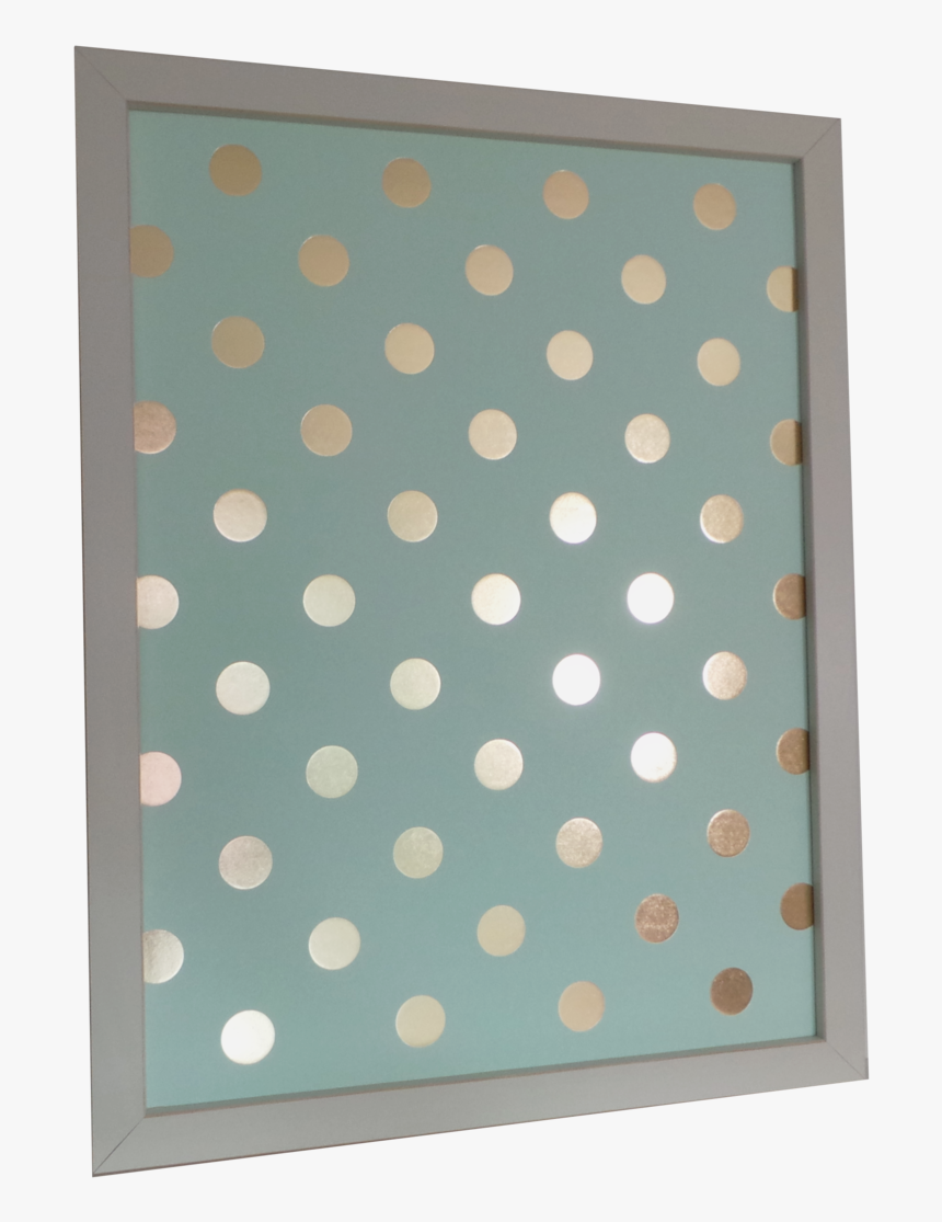 Aqua Gold Polka Dot Magnetic Dry-erase Memo Board , - Polka Dot, HD Png Download
