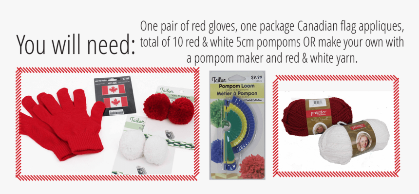 Materials To Create Fun & Easy To Make Cheer Gloves - Crochet, HD Png Download