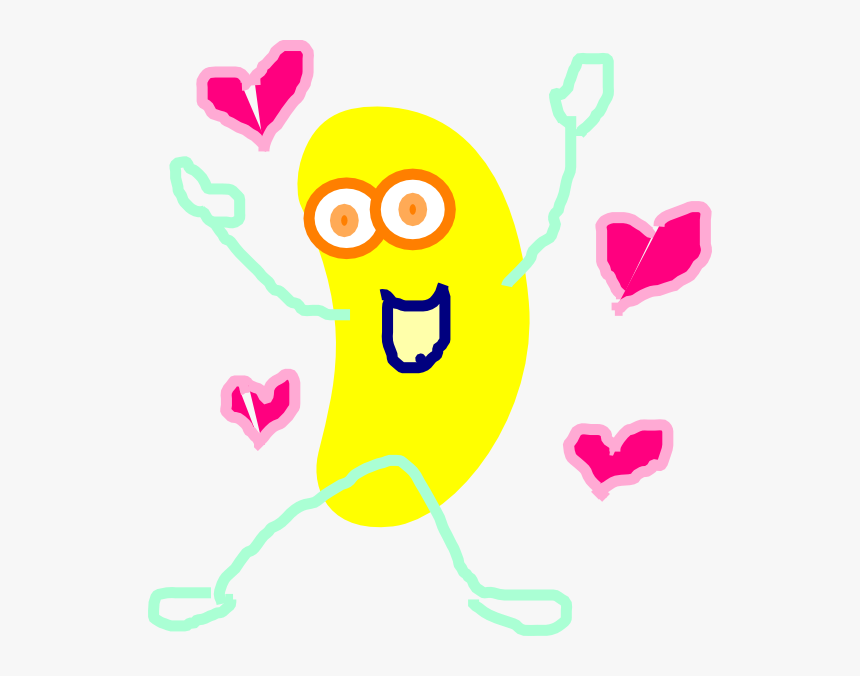 Yellow Jumping Jelly Bean Clip Art At Vector Clip Art - 1 Yellow Jelly Bean, HD Png Download
