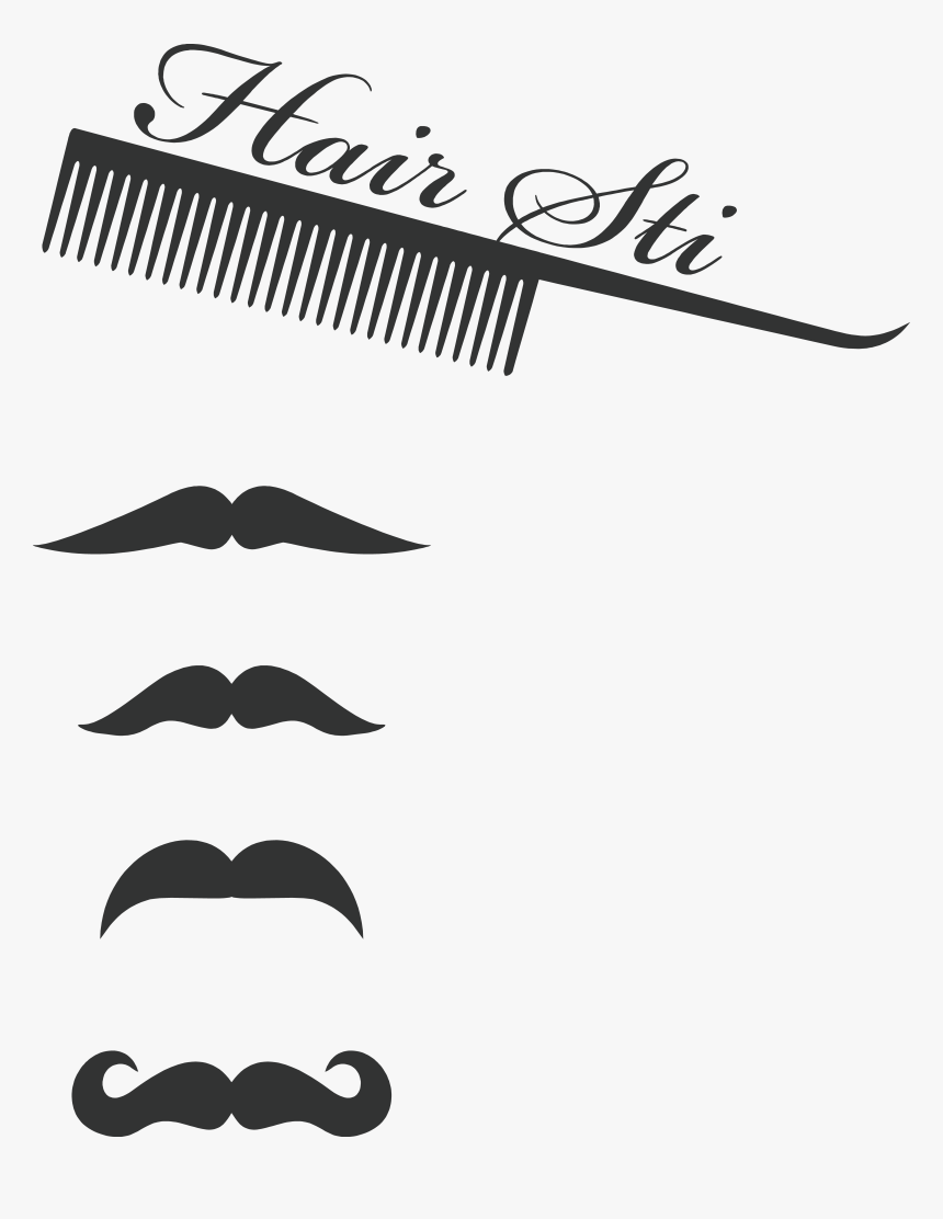 Transparent Mustache Vector Png - Barber, Png Download