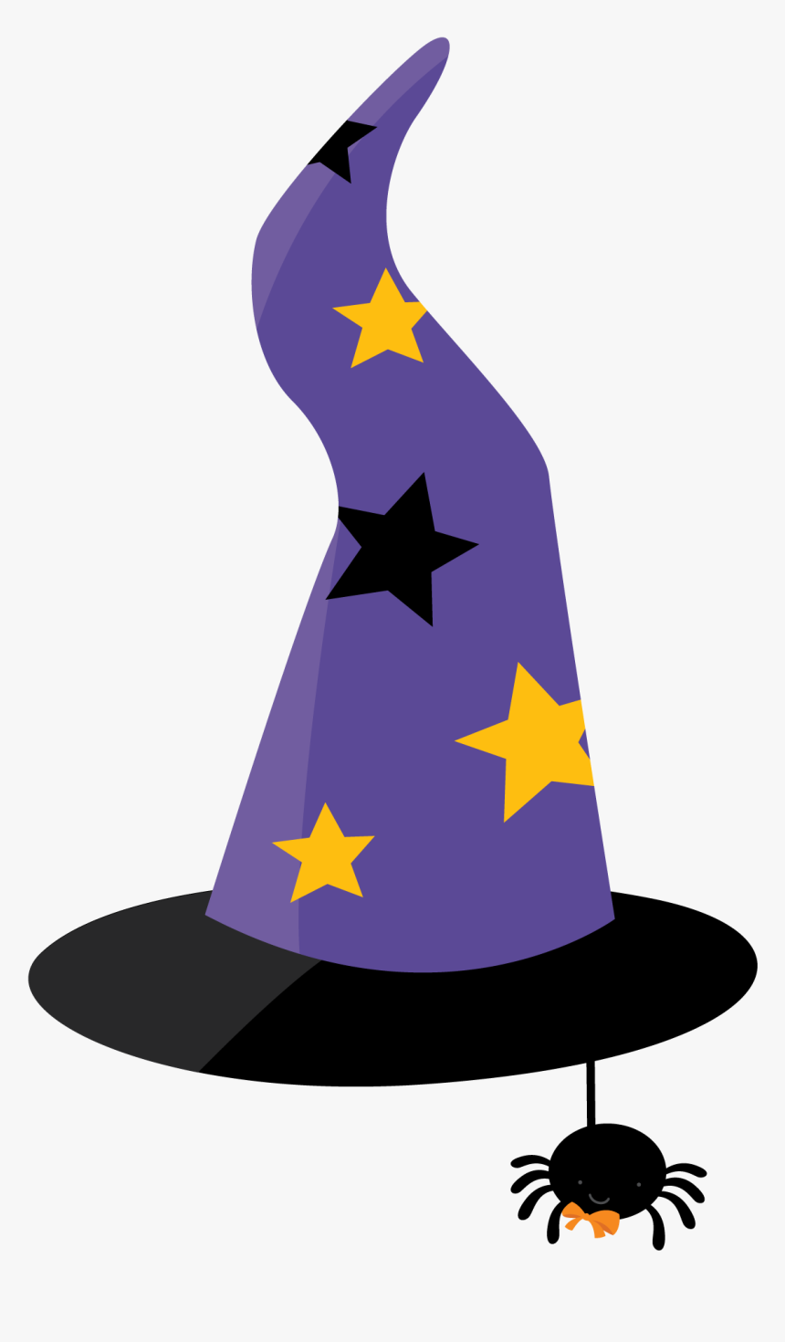 Halloween Borders, Halloween Labels, Halloween Silhouettes, - Dibujo Infantil Gorro De Bruja, HD Png Download