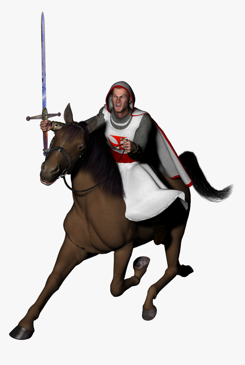 Charging Knight On Horseback, HD Png Download
